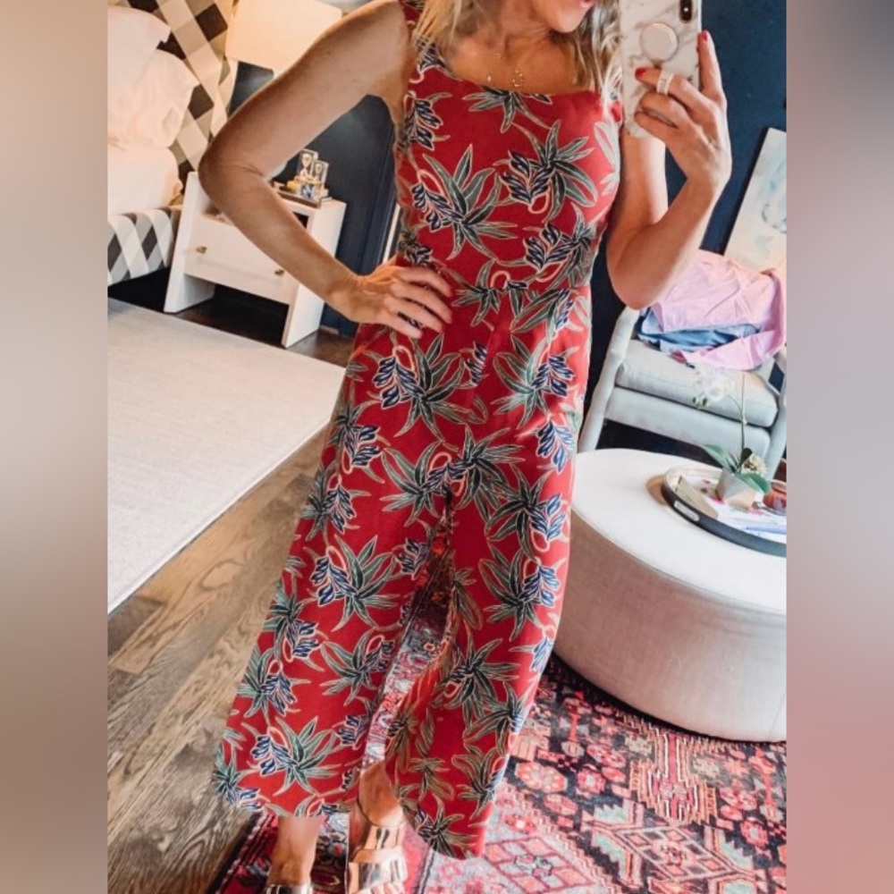 Moon River tropical print jumpsuit small